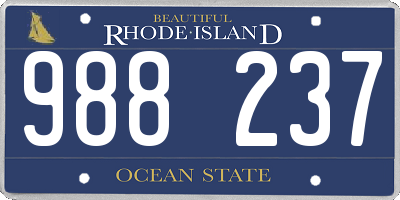 RI license plate 988237