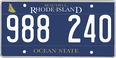 RI license plate 988240