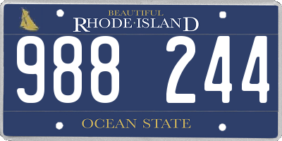 RI license plate 988244