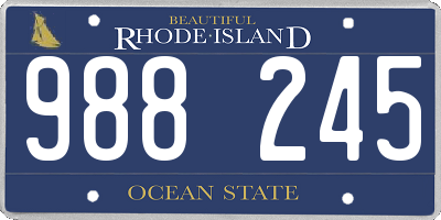 RI license plate 988245