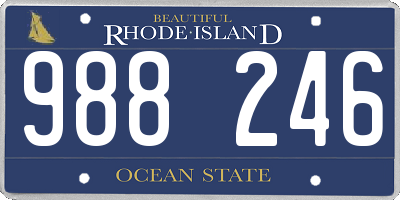 RI license plate 988246