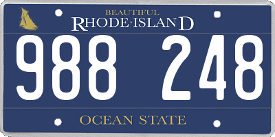 RI license plate 988248