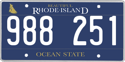 RI license plate 988251