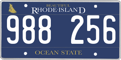 RI license plate 988256