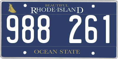 RI license plate 988261