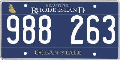 RI license plate 988263