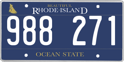 RI license plate 988271