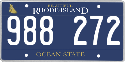 RI license plate 988272