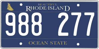 RI license plate 988277