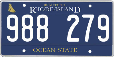 RI license plate 988279