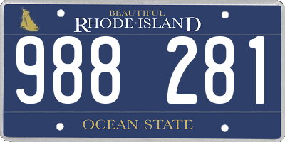 RI license plate 988281