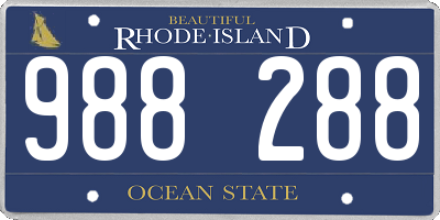 RI license plate 988288