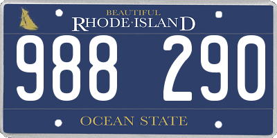 RI license plate 988290