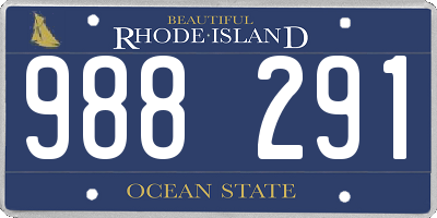 RI license plate 988291