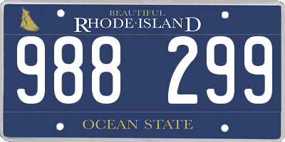 RI license plate 988299