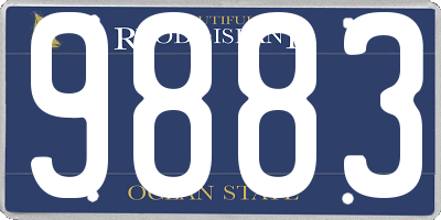 RI license plate 9883