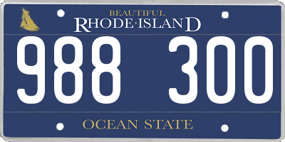 RI license plate 988300