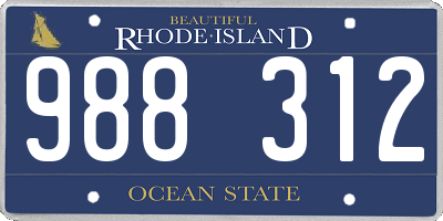 RI license plate 988312