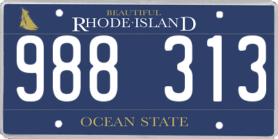 RI license plate 988313