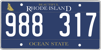 RI license plate 988317