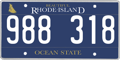 RI license plate 988318