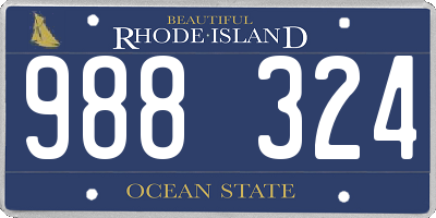 RI license plate 988324