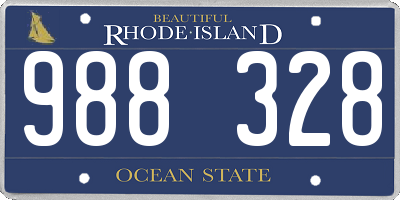 RI license plate 988328