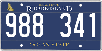 RI license plate 988341