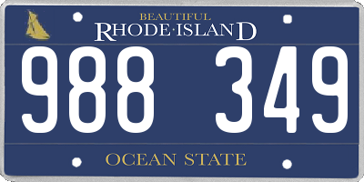 RI license plate 988349