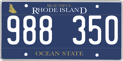 RI license plate 988350