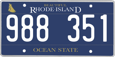 RI license plate 988351