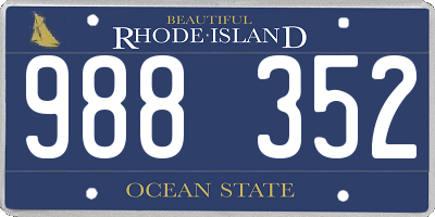 RI license plate 988352