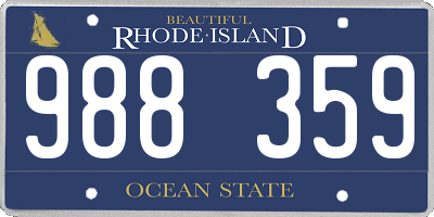 RI license plate 988359