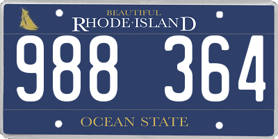 RI license plate 988364