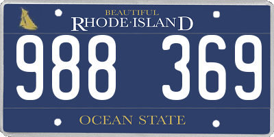 RI license plate 988369