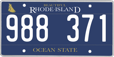 RI license plate 988371