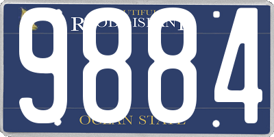 RI license plate 9884