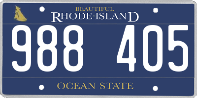 RI license plate 988405