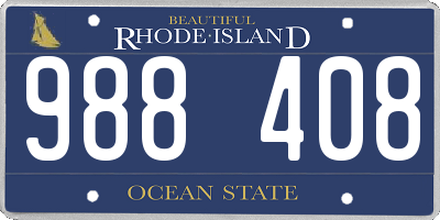 RI license plate 988408