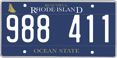 RI license plate 988411