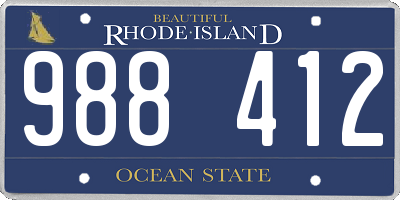 RI license plate 988412