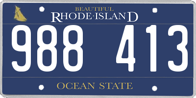 RI license plate 988413