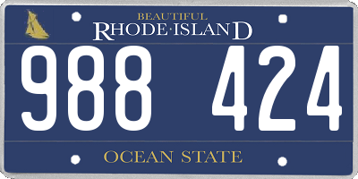 RI license plate 988424