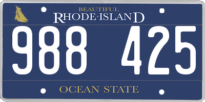 RI license plate 988425