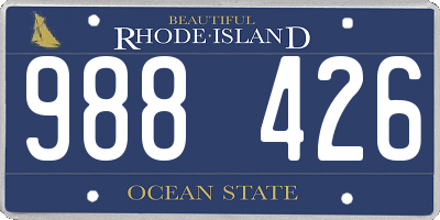 RI license plate 988426