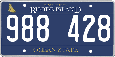 RI license plate 988428