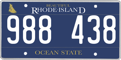 RI license plate 988438