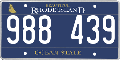 RI license plate 988439