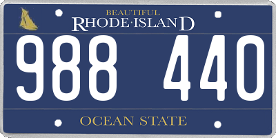 RI license plate 988440