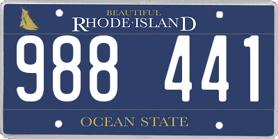 RI license plate 988441